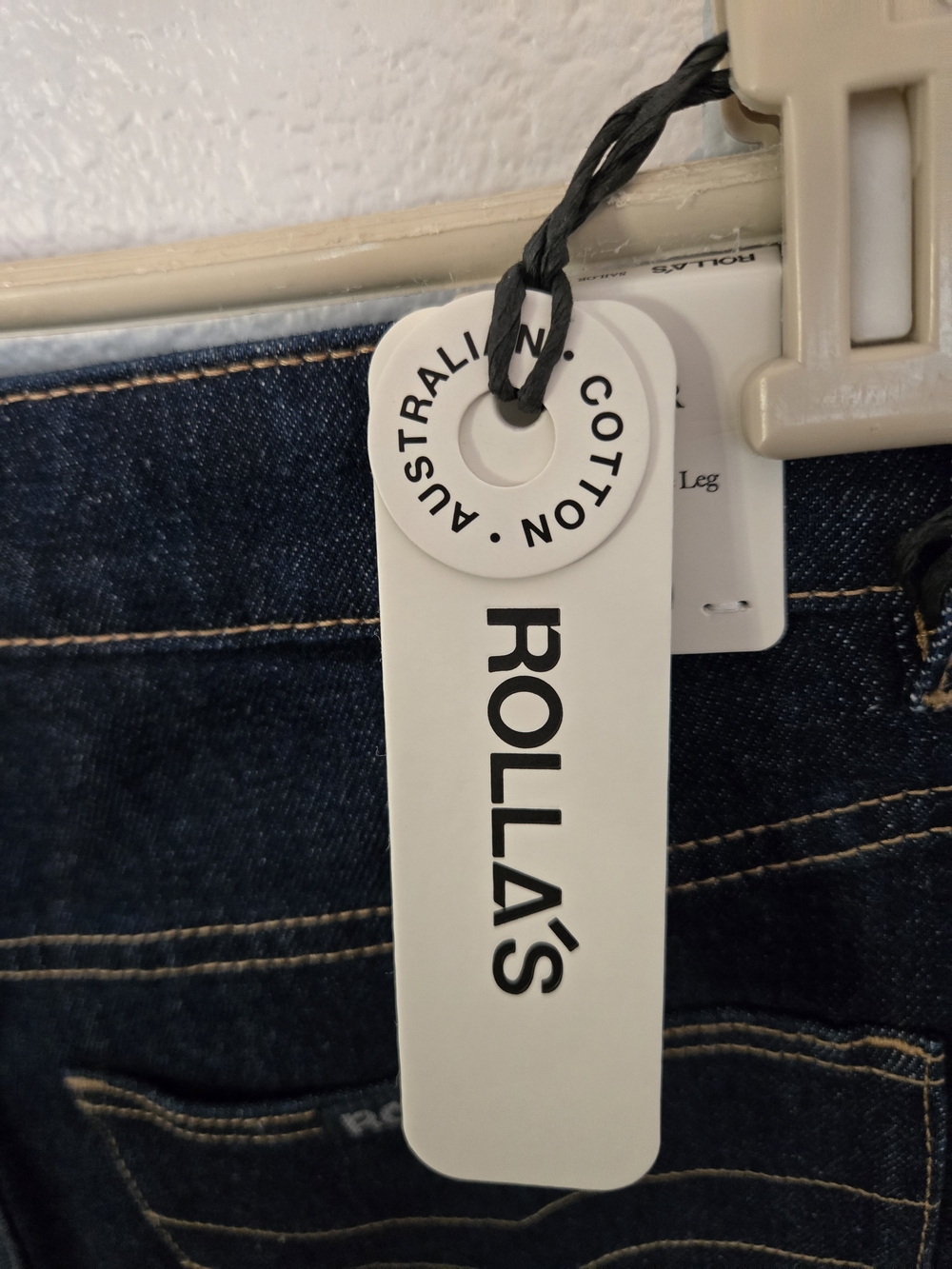 ROLLA'S Dark Blue "True Rinse" Sailor Wide Leg Revolve Jeans, Size 30 - Picture 6 of 8